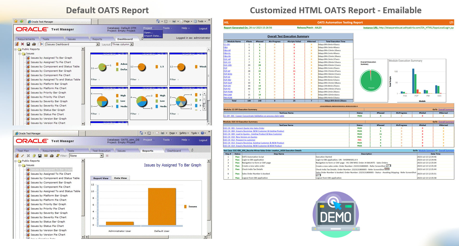 Automation report generation